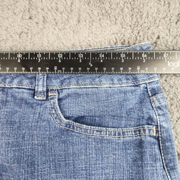 Riders by Lee Mid Rise Bootcut Jeans Womens 12M Curvy Blue Stretch Classic Denim - Picture 4 of 10